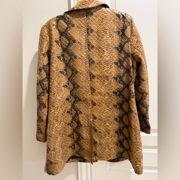 VINTAGE SELENE SPORT COAT JACKET WOMENS SNAKE PRINTED SIZE XL - Picture 3 of 3